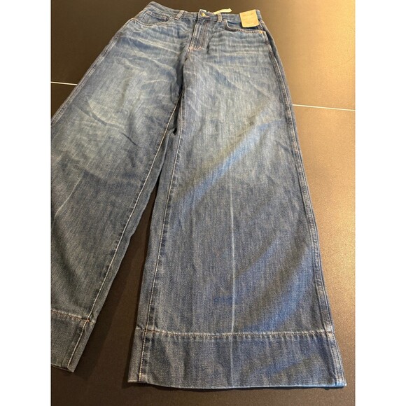 NWT Madewell Curvy Superwide-Leg Jeans 30 High Rise Wide Leg Baggy Denim Blue - Picture 2 of 12